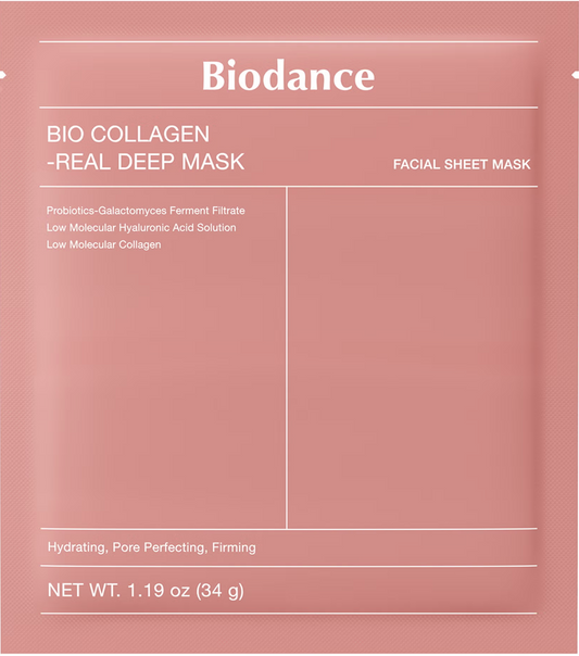 Biodance Bio Collagen Real Deep Mask in use - plumping and firming K-Beauty face mask
