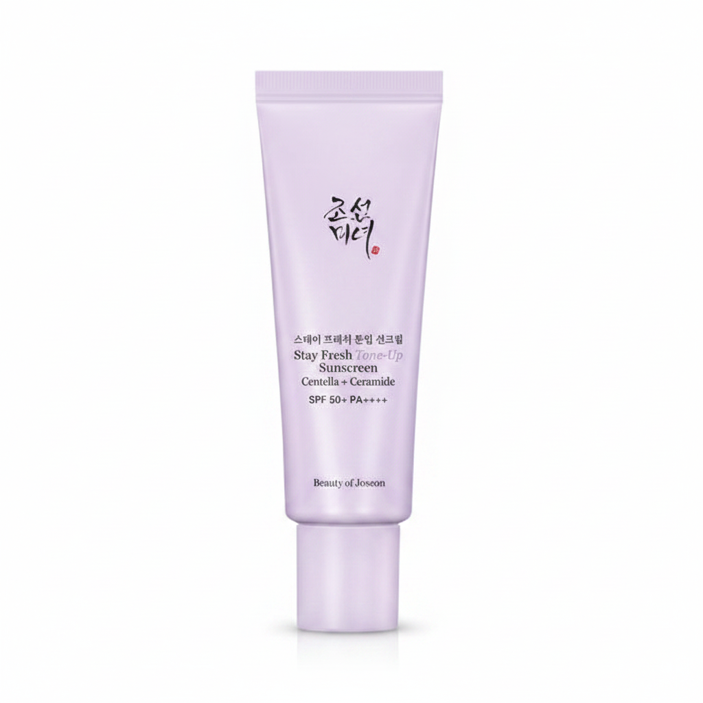 "Beauty of Joseon Stay Fresh Tone-Up Sunscreen SPF50+ PA++++ 50ml Purple shade - K-Beauty sunscreen Australia"