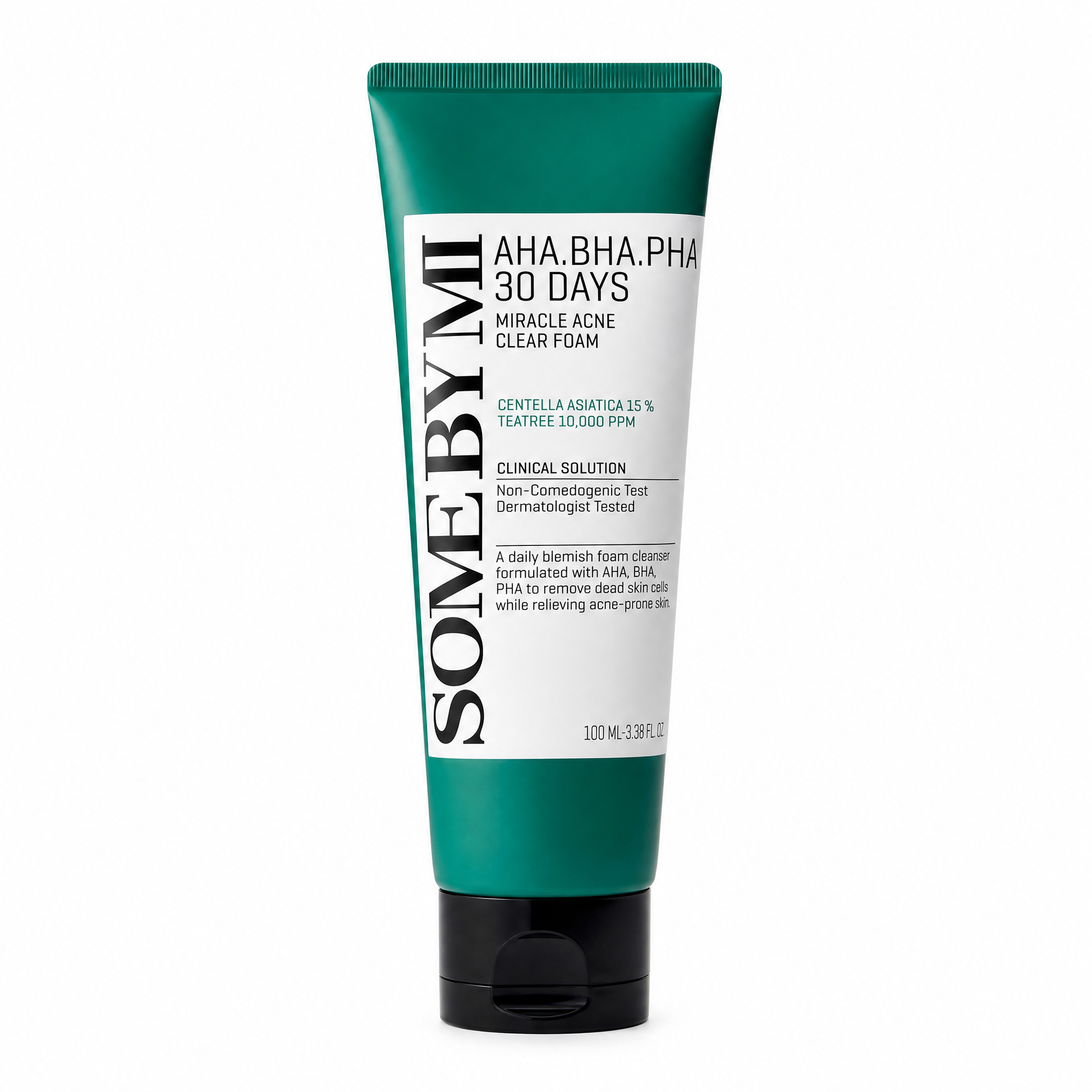 Tube of Some By Mi AHA.BHA.PHA 30 Days Miracle Acne Clear Foam on a white background