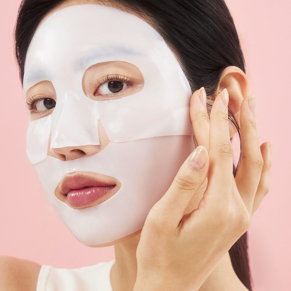 Bio Collagen Real Deep Mask in use - plumping and firming K-Beauty face mask