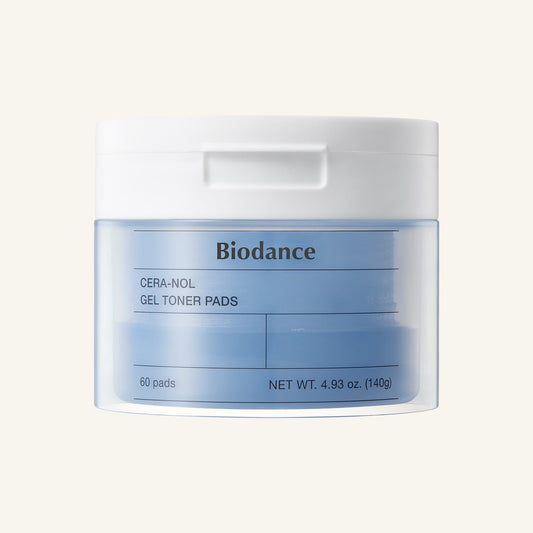 Biodance CERA-NOL Gel Toner Pads 140g 60 pads - K-Beauty ceramide toner pads for sensitive skin 